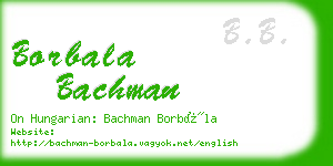 borbala bachman business card